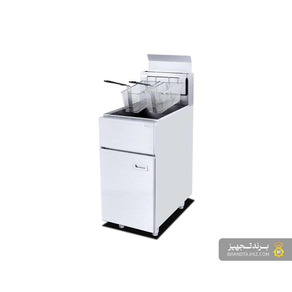 سرخ‌کن گازی دو لگن براکس (BURAX) 25 لیتری 3 برنر - مدل FGF 3B