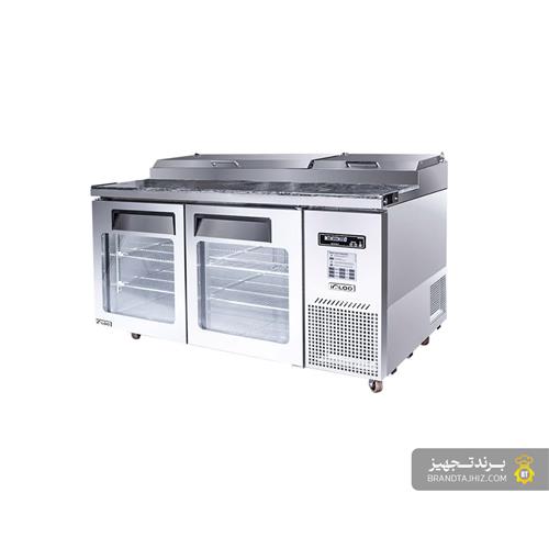 یخچال تاپینگ پیتزا استیل درب شیشه‌ای ایگلو (igloo) - مدل RT-GT19